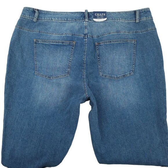 Chaps Capri Jeans Slimming Fit Plus Size 22W High Rise NWT Stretch Med Wash Crop - Picture 8 of 12